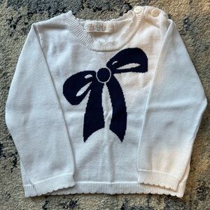 Zubels White and Navy Sweater